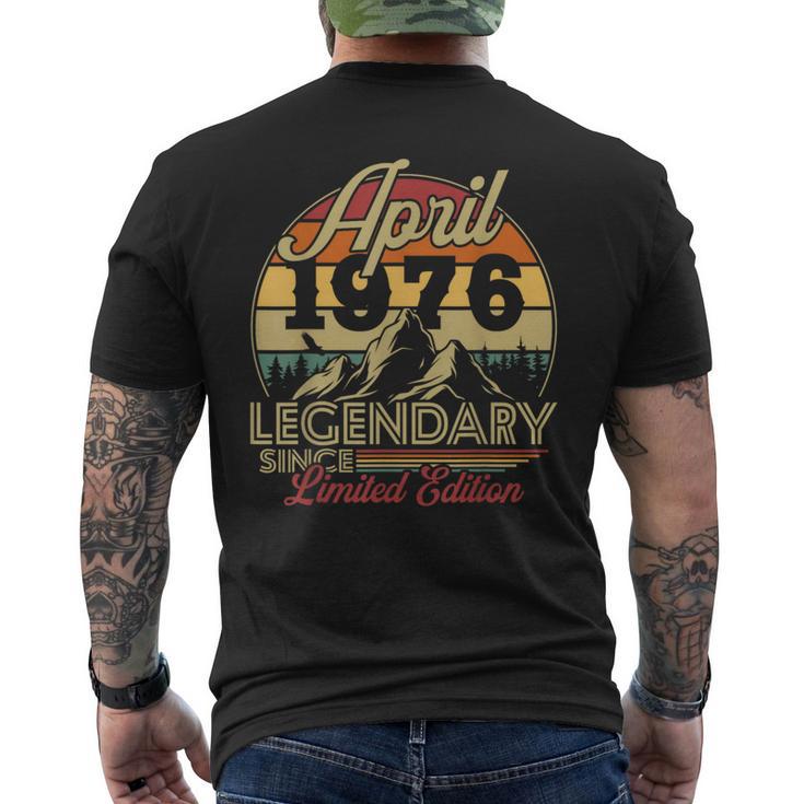 Vintage Cadeau D'anniversaire 50 Ans Pour Né En Avril 1976 T-shirt imprimé au dos
