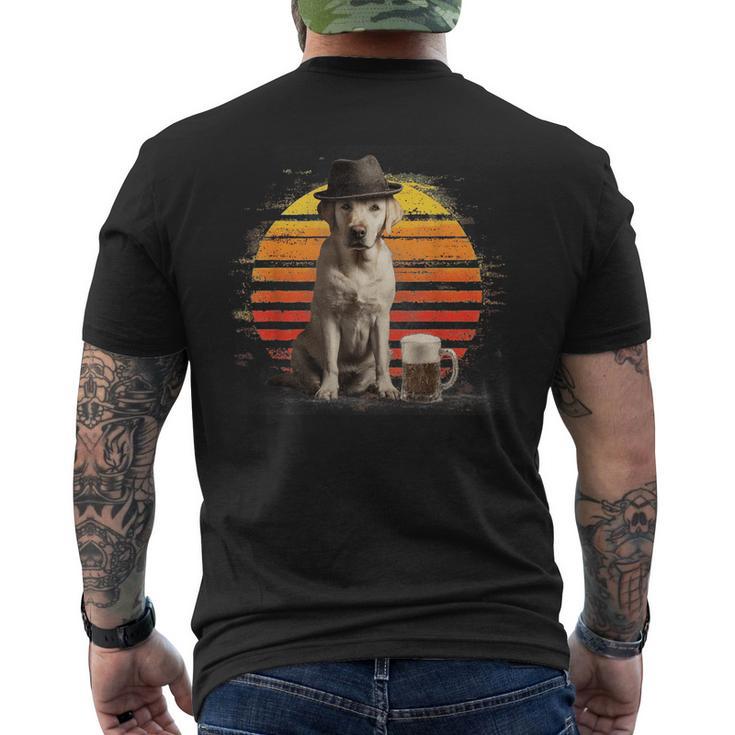 Vintage Dog Dad Retro Labrador Papà Festa Del Papà Per Uomo T-shirt da uomo con stampa posteriore