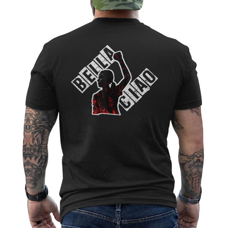 Viva L'italia Antifascista Bella Ciao Antifascista Camiseta Hombre Estampado Espalda