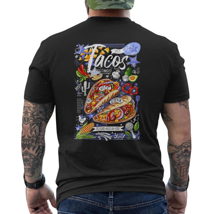 Ways To My Heart Cool Mexican Tacos Menuhortleeve メンズTシャツ バックプリント