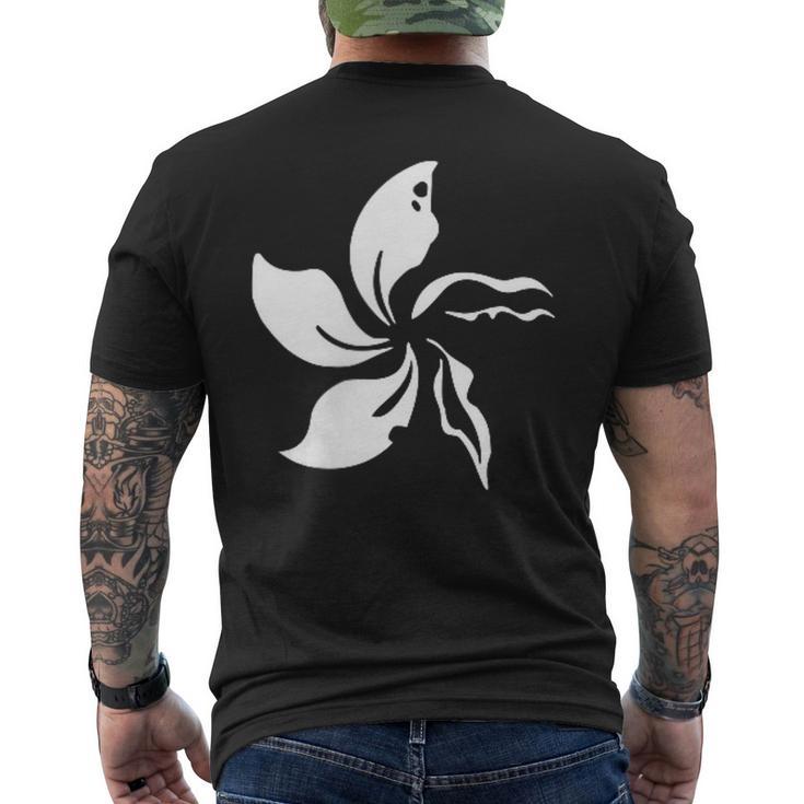 Wilted Bauhinia Flag 2019 香港抗議 メンズTシャツ バックプリント
