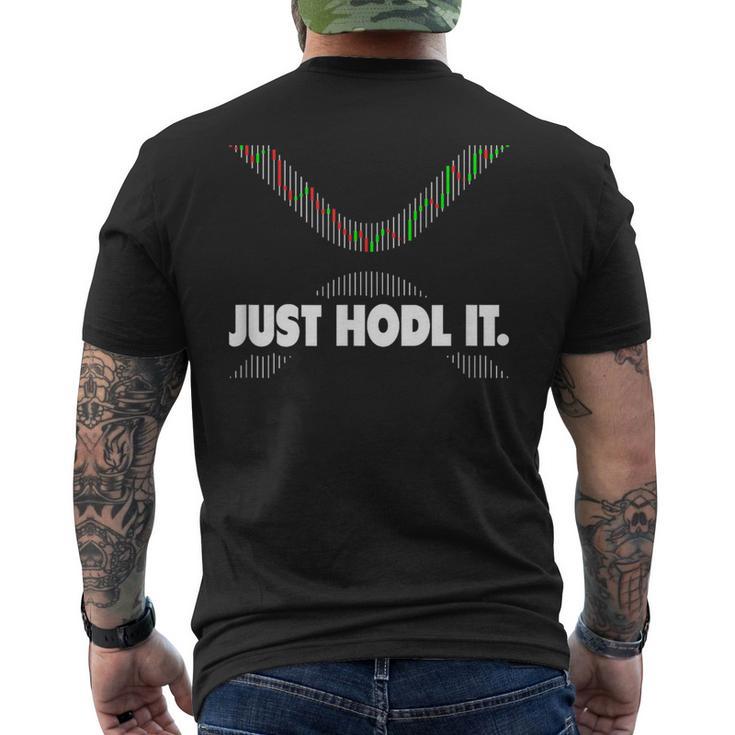 Xrp商品暗号通貨ギフトブロックチェーン暗号 メンズTシャツ バックプリント