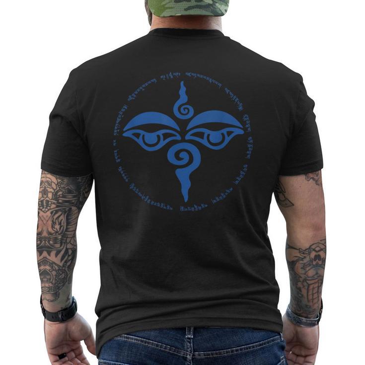 Yeux De Bouddha Tibétain 100Yllabes Mantra T-shirt imprimé au dos