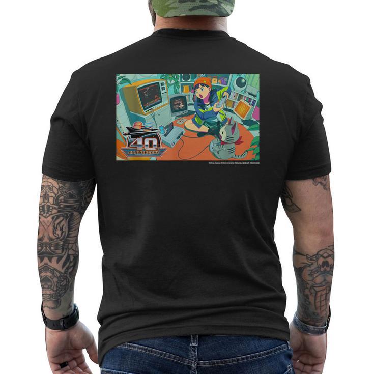 【Project Zircon×Fcグラディウス40th】コナミマニアのナミちゃん イラストby淺野のん メンズTシャツ バックプリント
