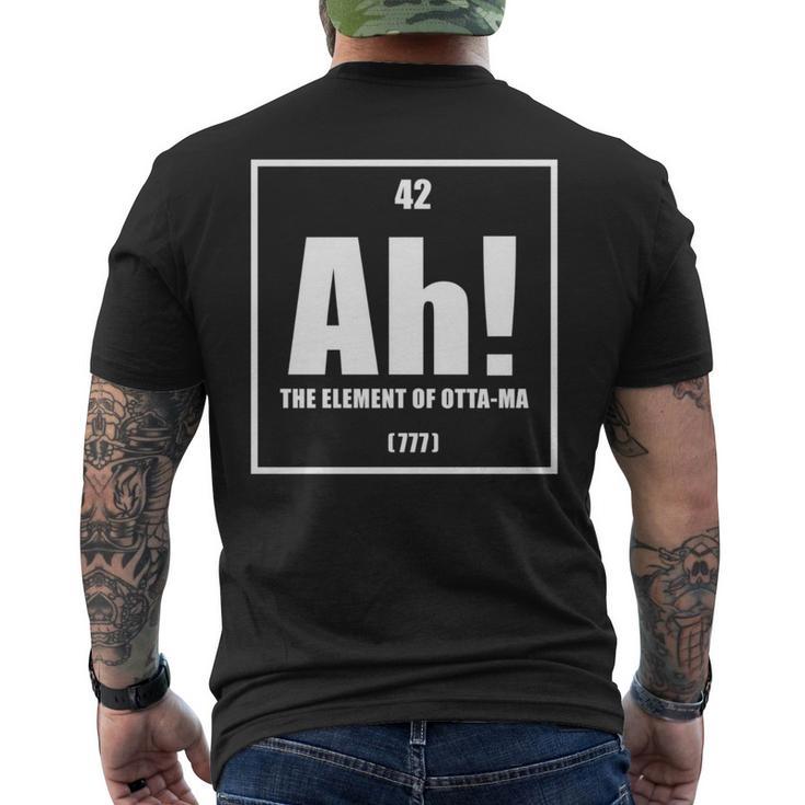 おったま Ah 元素デザイン おもしろ理系 サプライズ要素 42 ナンバー グラフィック 長袖tシャツ メンズTシャツ バックプリント