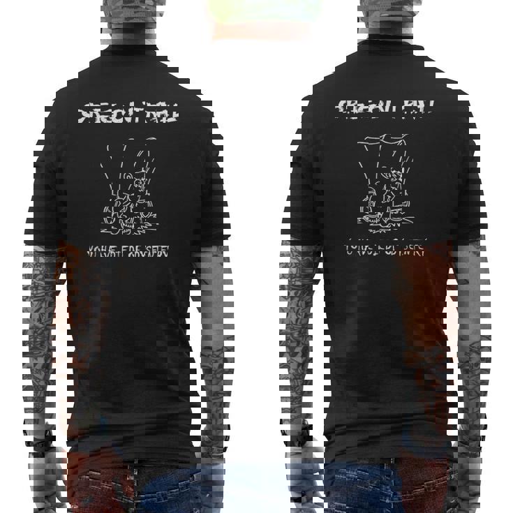 おもしろオレゴンワゴン トレイル You Have Died Of Dysentery メンズTシャツ バックプリント