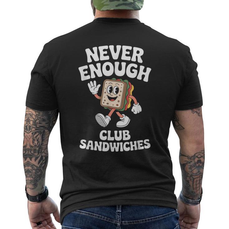 おもしろクラブサンドイッチまたはクラブサンドイッチ レトロ メンズTシャツ バックプリント