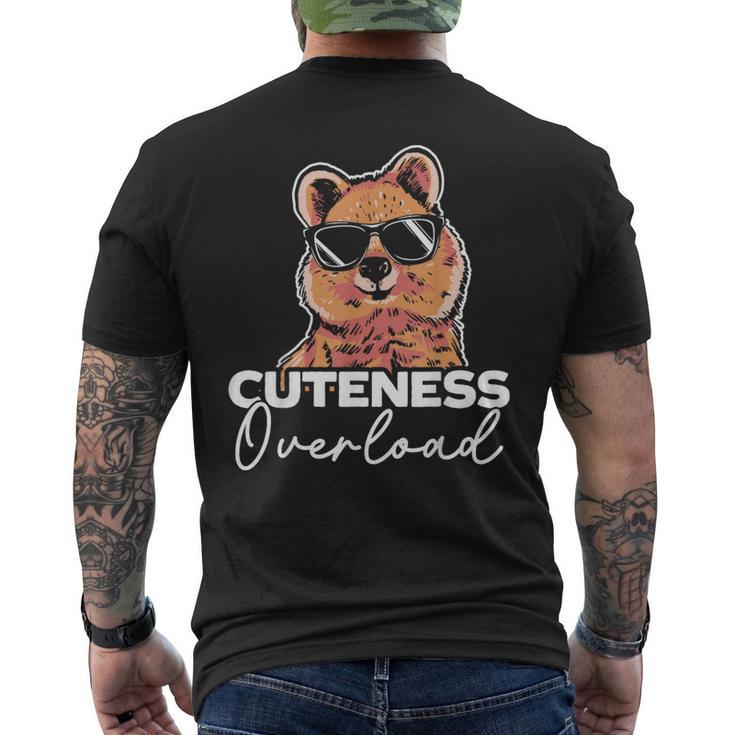 かわいい 過負荷 クオッカ ワラビー 有骨動物 オージー メンズTシャツ バックプリント