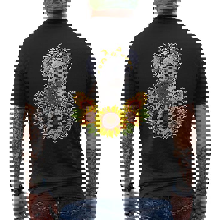 かわいいコアラベア ポイズンひまわりデココアラ メンズTシャツ バックプリント