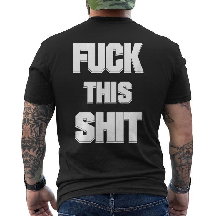 このくそをファック メンズTシャツ バックプリント