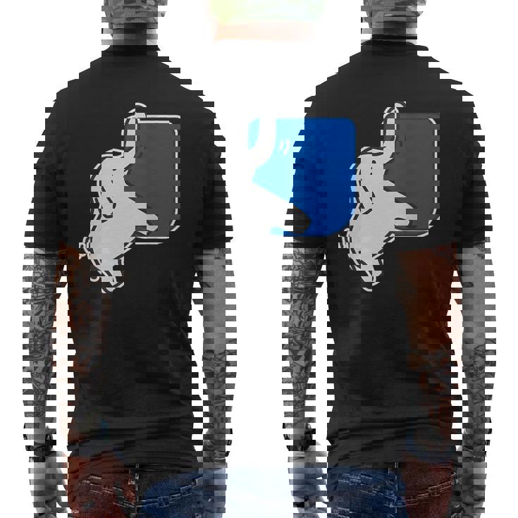 ぞうさん 象《鼻でぶらぶら》（いん ざ ポケット）ワンポイント 胸【どうぶつフレンズ】動物 かわいい 面白い メンズTシャツ バックプリント