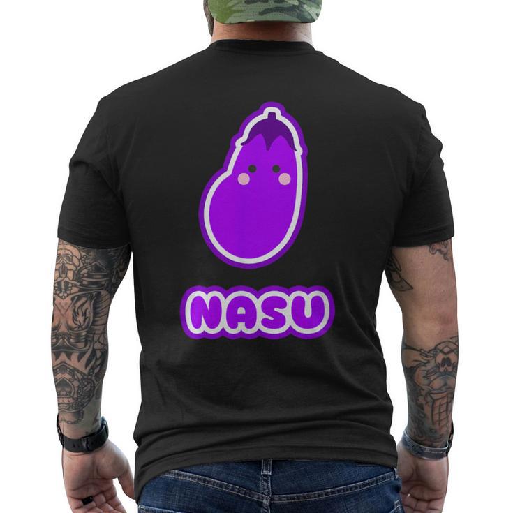 なす 茄子『Oyasai お野菜』ゆる かわいい キャラクター 面白い メンズTシャツ バックプリント