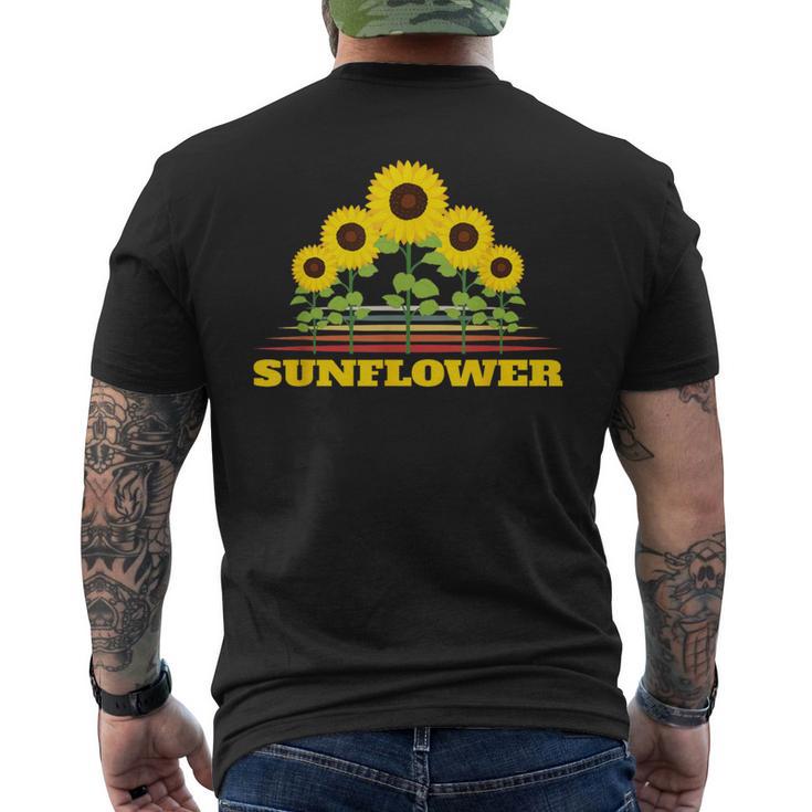 ひまわり ひまわり ひまわり メンズTシャツ バックプリント