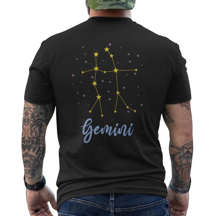 ふたご座 季節 星座 星座 シンボル 星 ふたご座 メンズTシャツ バックプリント
