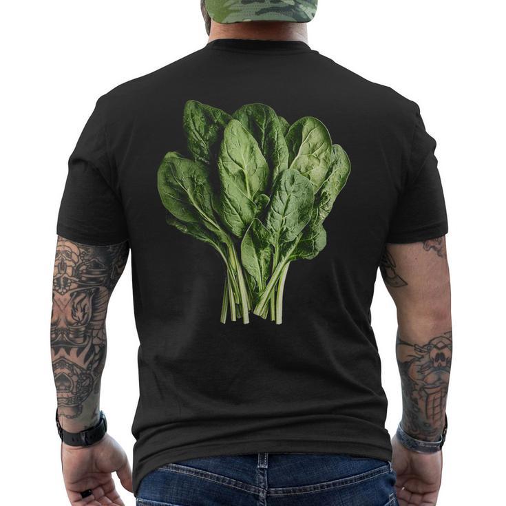 ほうれん草 野菜モチーフ イラスト ほうれん草 メンズTシャツ バックプリント