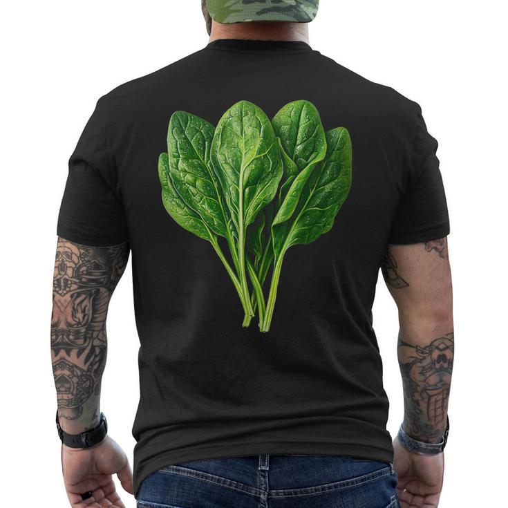 ほうれん草 野菜モチーフ 庭 ほうれん草 メンズTシャツ バックプリント