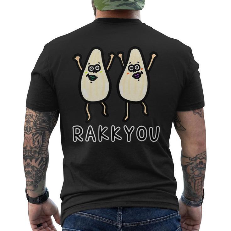らっきょうさん メンズTシャツ バックプリント