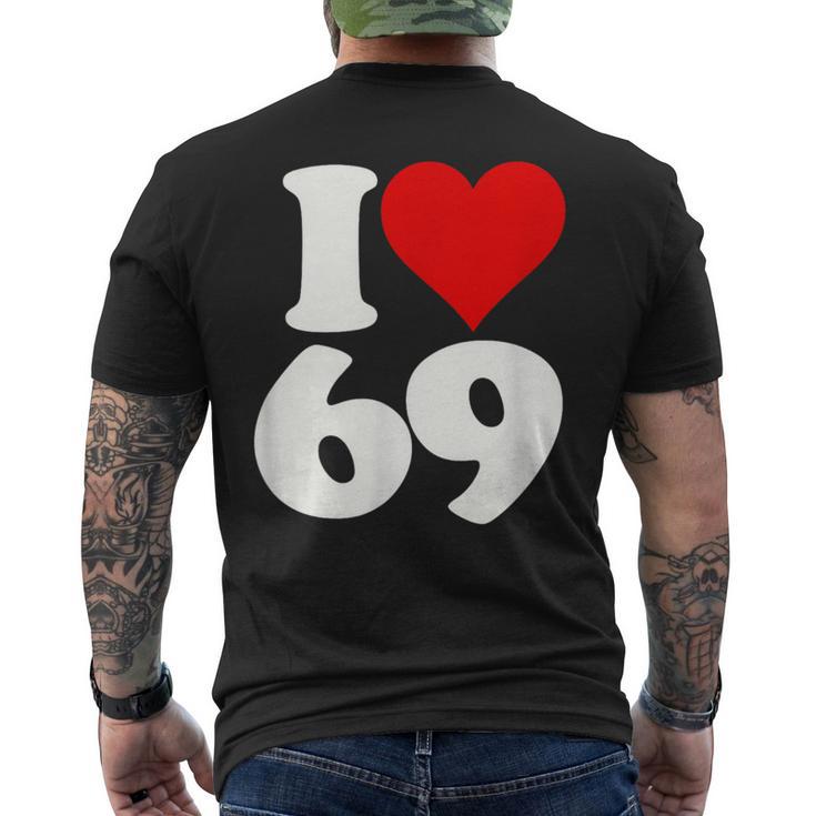 アイラブハート 69 シックスティナイン メンズTシャツ バックプリント