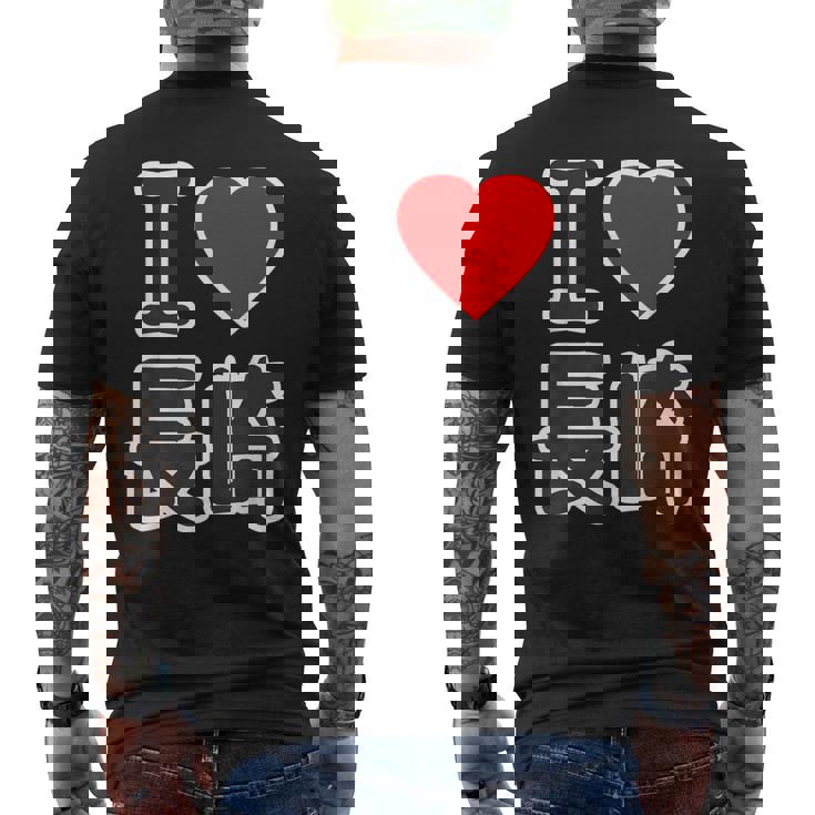 アイラブ・長崎（I Love ハート）Big 大きな文字【47都道府県】ジモtティ 地元愛 旅行お土産 面白 メンズTシャツ バックプリント