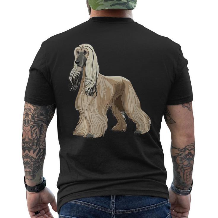 アイ・ラブ・アフガン・ハウンド メンズTシャツ バックプリント
