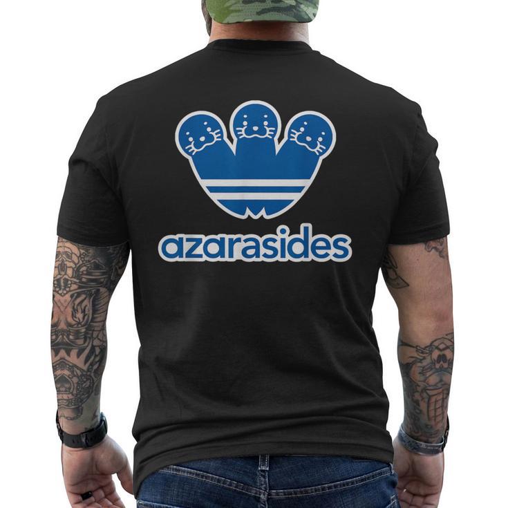 アザラシデス Azarasides《ブルー 青》ゴマちゃん ブランド パロディ 面白い かわいい メンズTシャツ バックプリント