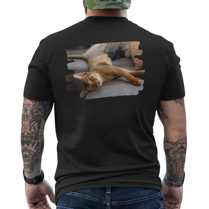 アビシニアン・フェリス・カタス メンズTシャツ バックプリント