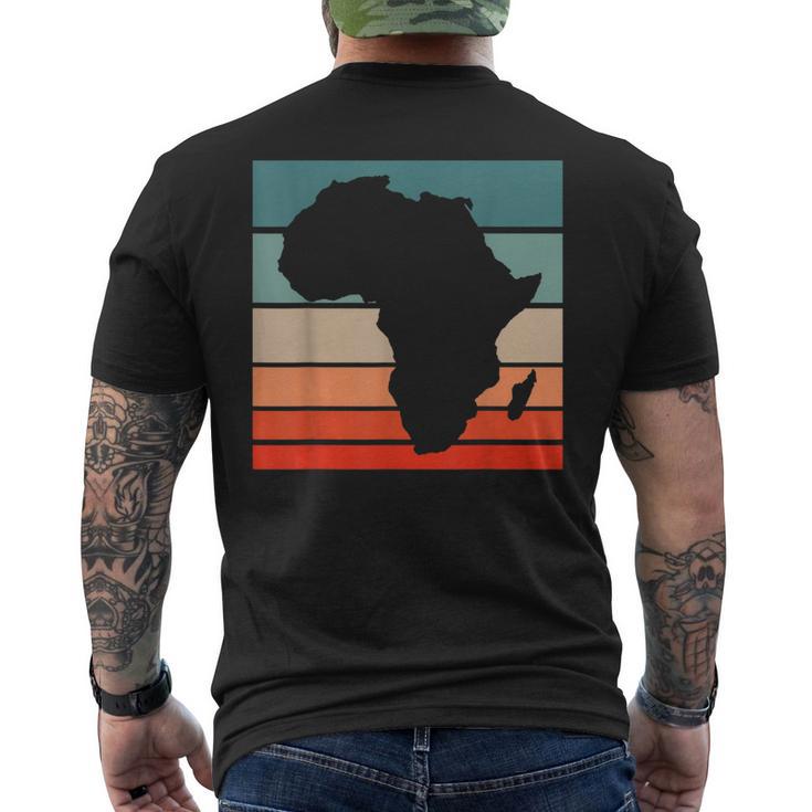 アフリカ地図 大陸 アフリカの誇りに ブラック 歴史月 メンズTシャツ バックプリント