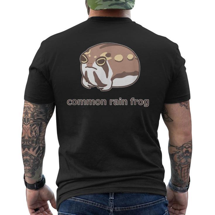アメフクラガエル おもしろ ゆるかわ かわいい ギフト 理系 カエル メンズTシャツ バックプリント