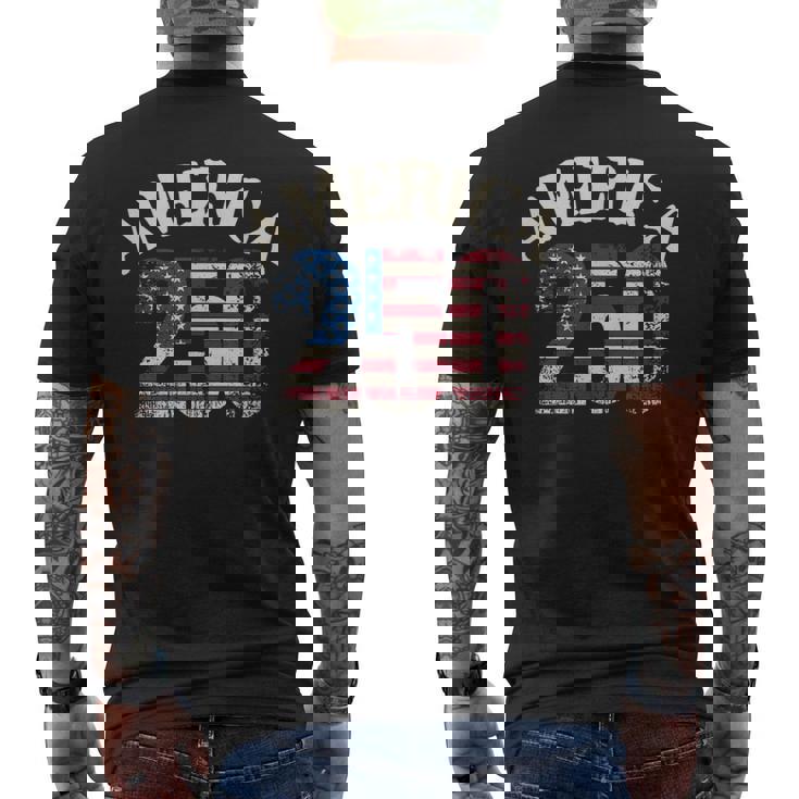 アメリカ250周年 7月4日アメリカ250年 メンズTシャツ バックプリント