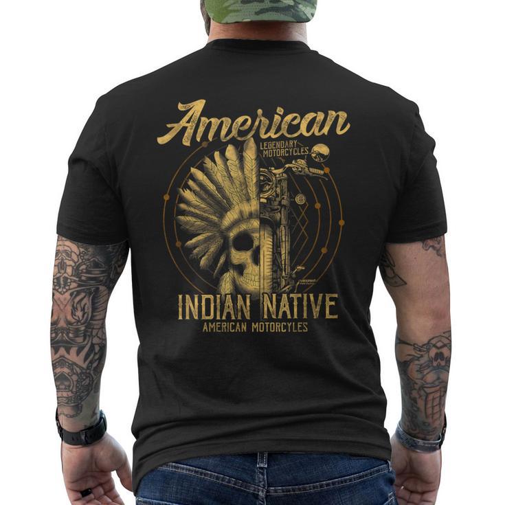アメリカンインディアン ネイティブ服 伝説のバイクギフト メンズTシャツ バックプリント