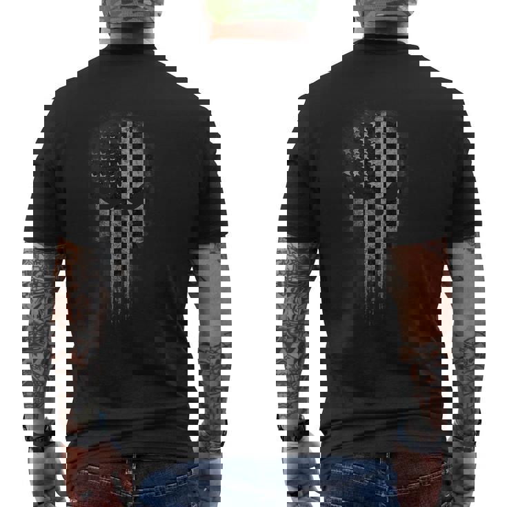 アメリカ国旗 ミリタリー スカル 愛国心 Usa メンズTシャツ バックプリント