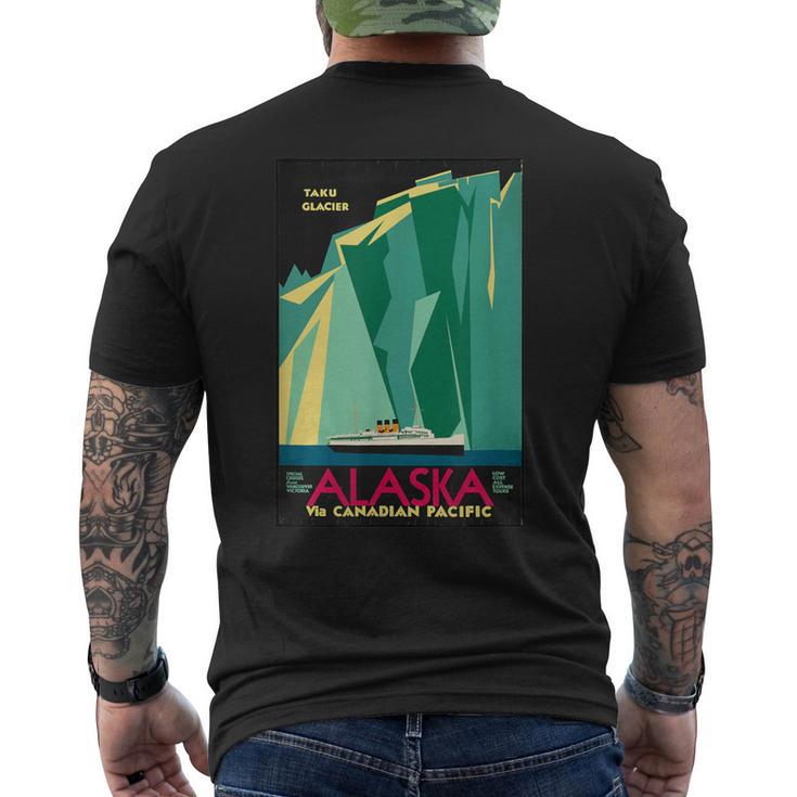 アラスカ 広告 ビンテージ レトロ ポスター メンズTシャツ バックプリント