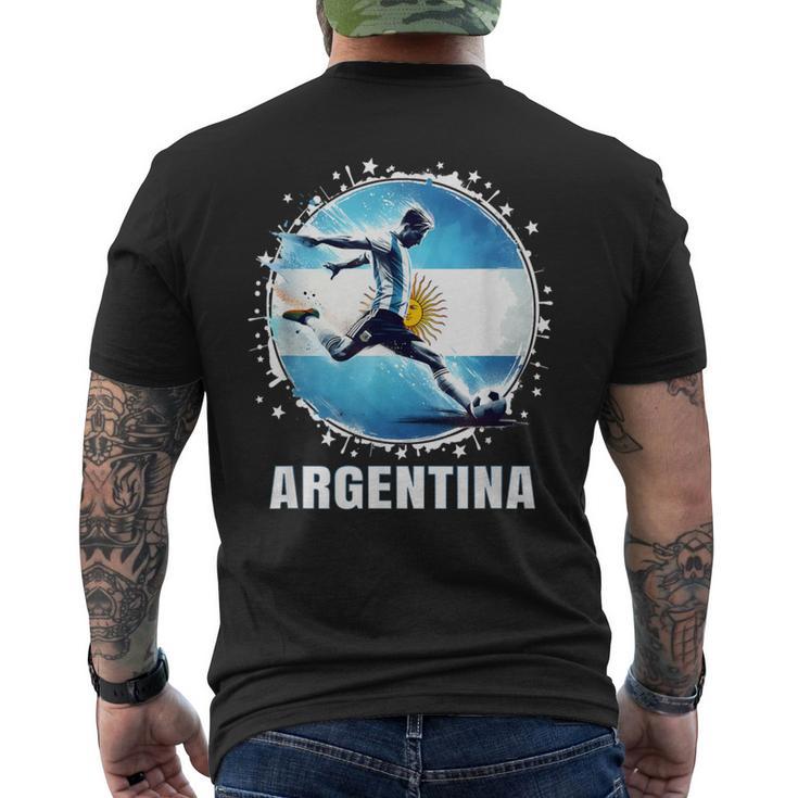 アルゼンチン選手のためのアルゼンチン T シャツ レトロ ボーイズ アルゼンチン メンズTシャツ バックプリント