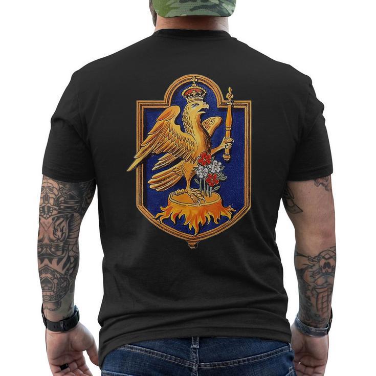 アン・ブーリン ロイヤル・ファルコン バッジ メンズTシャツ バックプリント