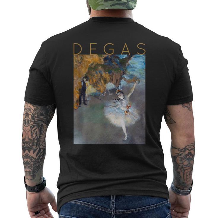 アーティストとバレリーナのためのステージ上のエドガー・ドガダンサー メンズTシャツ バックプリント