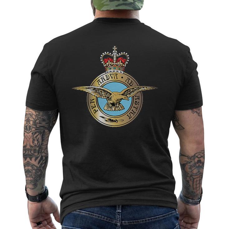 イギリス空軍 イギリス空軍 バッジパッチ メンズTシャツ バックプリント