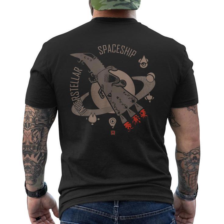 インターステラー 宇宙船 惑星 宇宙 旅行 メンズTシャツ バックプリント
