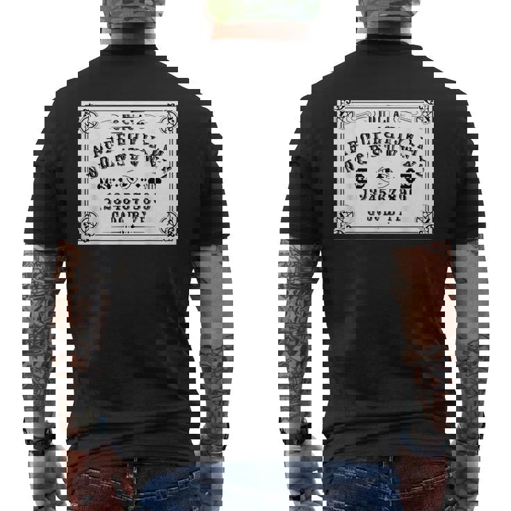 ウイジャボード ハロー超常現象捜査官 ゴシック・ウイジャ・ペイガン メンズTシャツ バックプリント