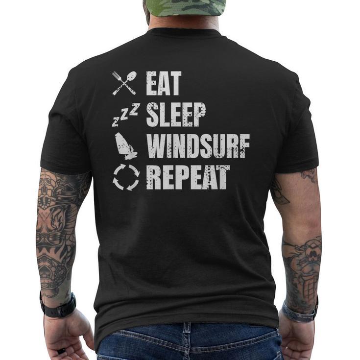 ウインドサーフィンルーティン ウインドサーフィンコーチ セイルボーディング メンズTシャツ バックプリント