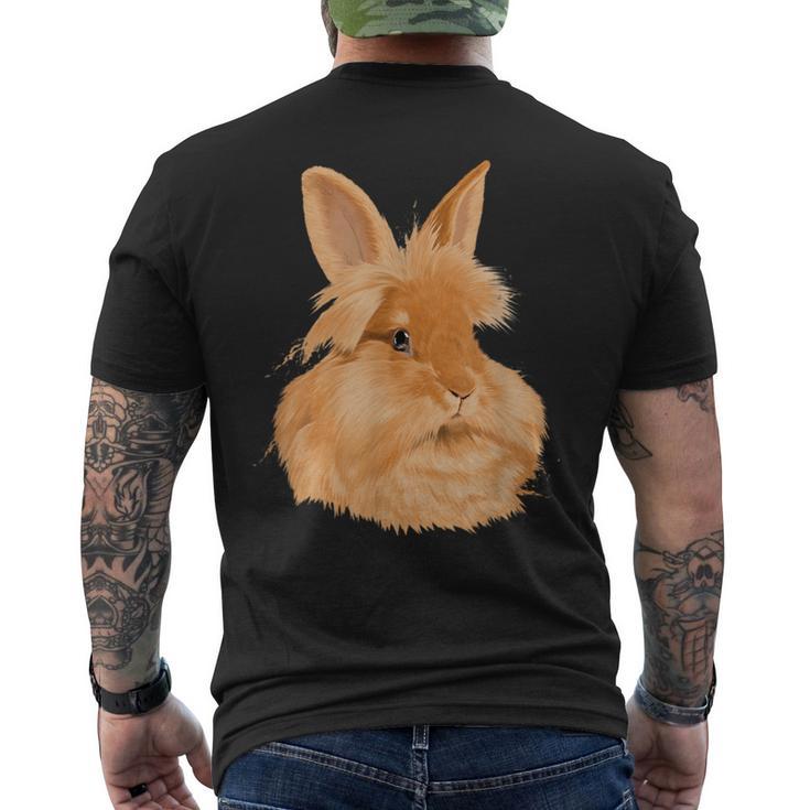 ウサギ ライオンヘッド ウサギ メンズTシャツ バックプリント