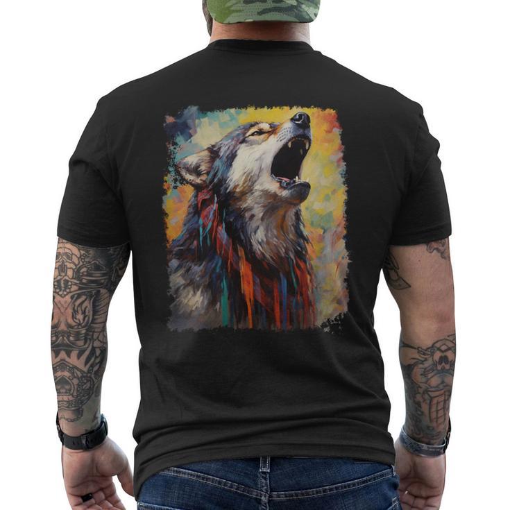 ウルフマン 長袖tシャツ メンズTシャツ バックプリント