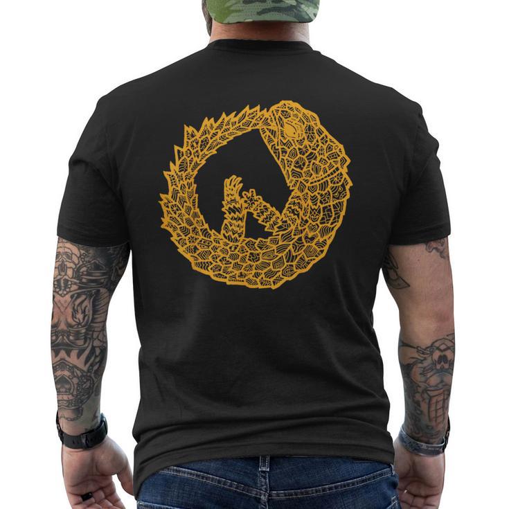 ウロボロス アルマジロトカゲ メンズTシャツ バックプリント