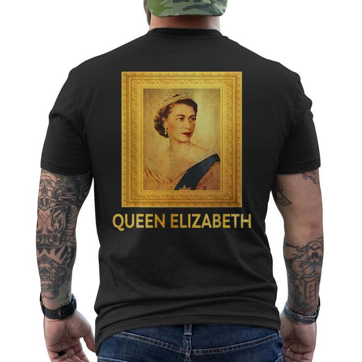 エリザベス女王 Ii ファン ビンテージ写真 英国王 メンズTシャツ バックプリント
