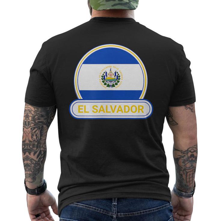 エルサルバドル国バッジ エルサルバドル国旗 メンズTシャツ バックプリント