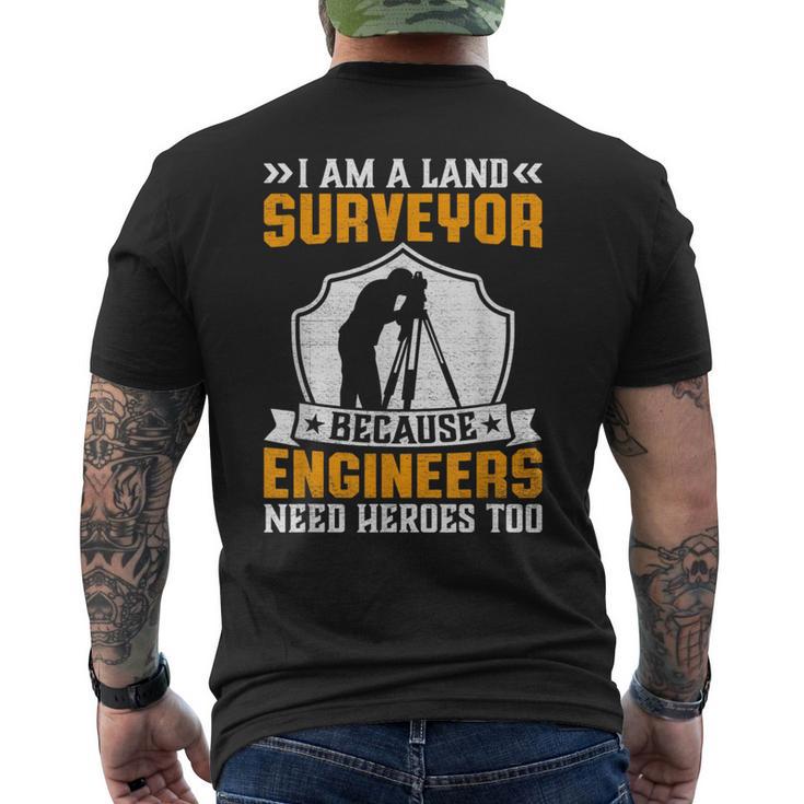 エンジニアにもヒーローが必要だからサーベイヤーになった メンズTシャツ バックプリント