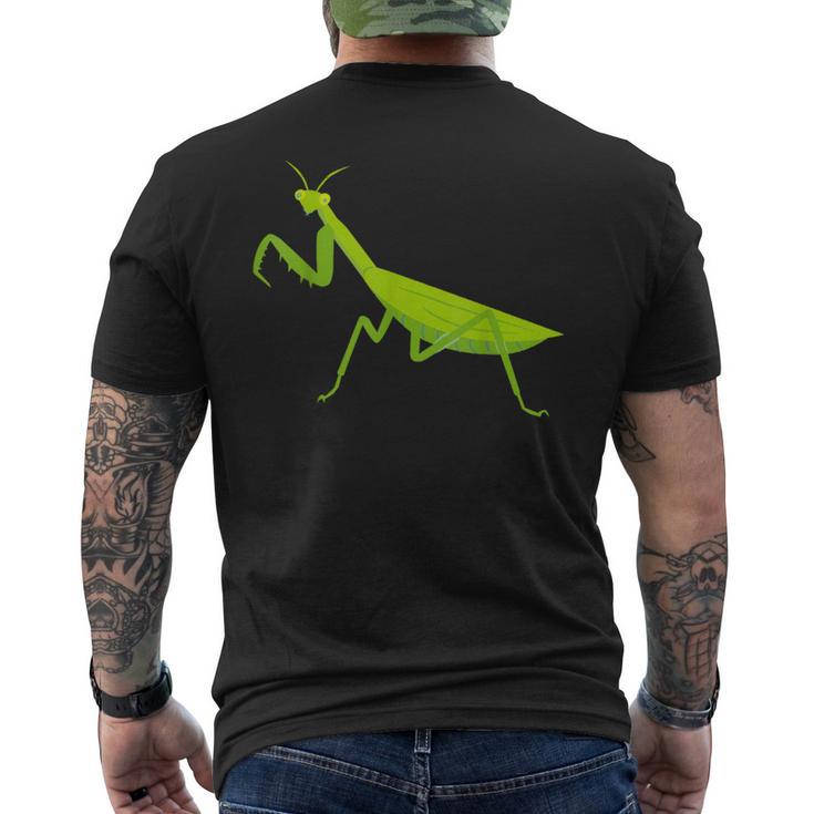 オオカマキリ_昆虫_蟷螂_かまきり メンズTシャツ バックプリント