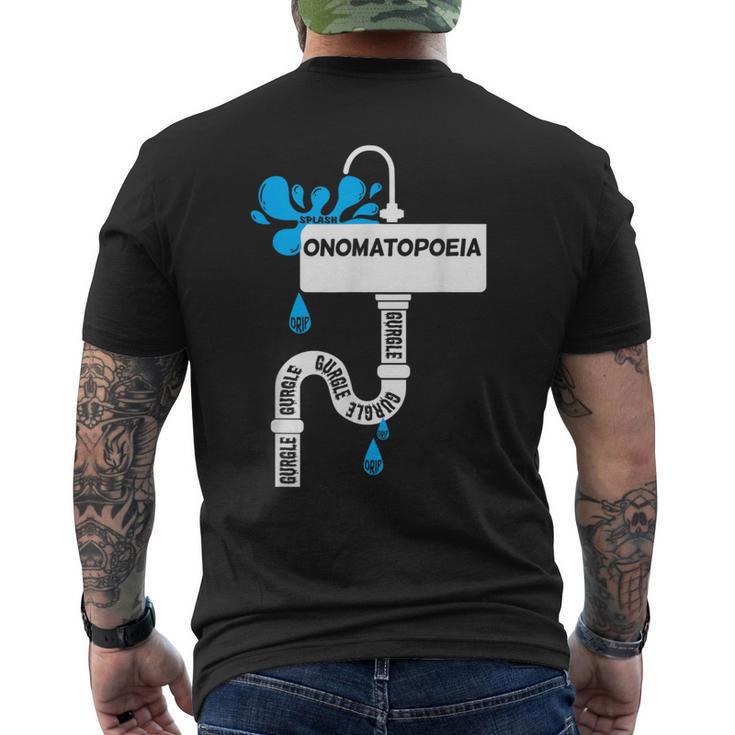 オノマトペ 創作文 英語教師 メンズTシャツ バックプリント