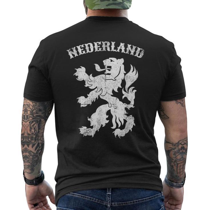 オランダ レトロ オランダ ライオン クラウン オランダ プライド メンズTシャツ バックプリント