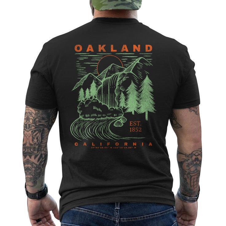 オークランド カリフォルニア クール 旅行 お土産 素朴 オークランド メンズTシャツ バックプリント
