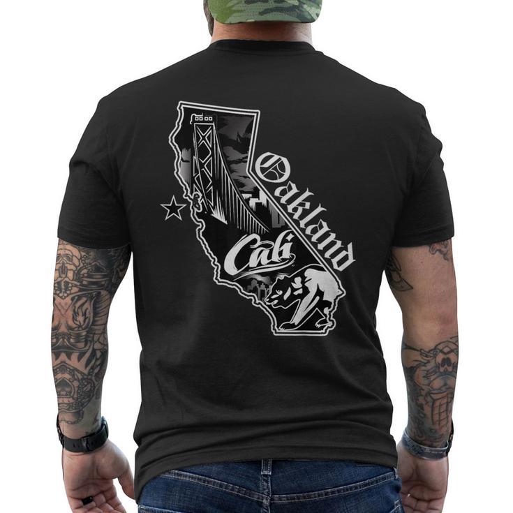 オークランド カリフォルニア マップ ノーザンカリ ベイエリア Ca メンズTシャツ バックプリント